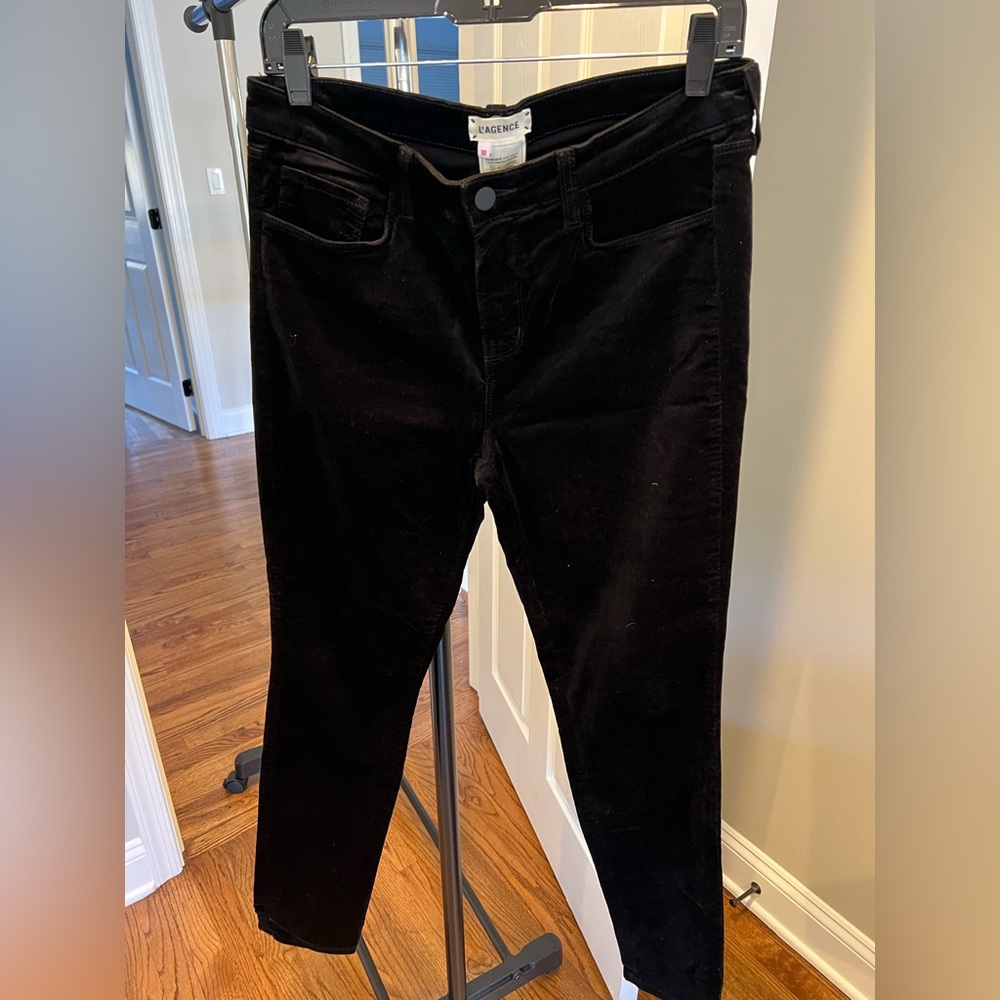 L'AGENCE Black Velvet Skinny Women's Jeans Sz 30